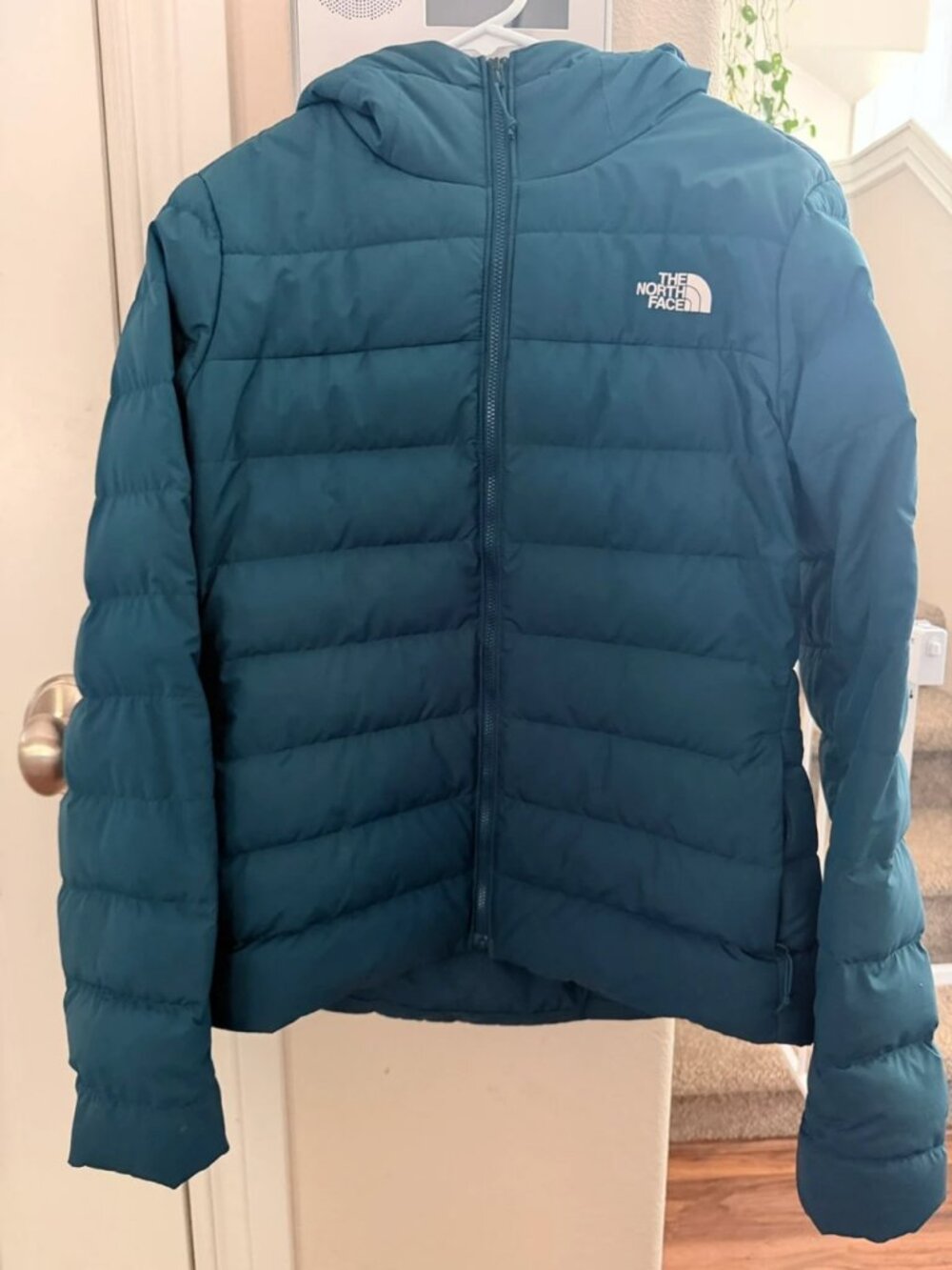 The North Face Hooded Puffer Jacket Blue Size M
